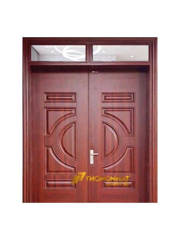 cửa thép vân gỗ 2 cánh cân