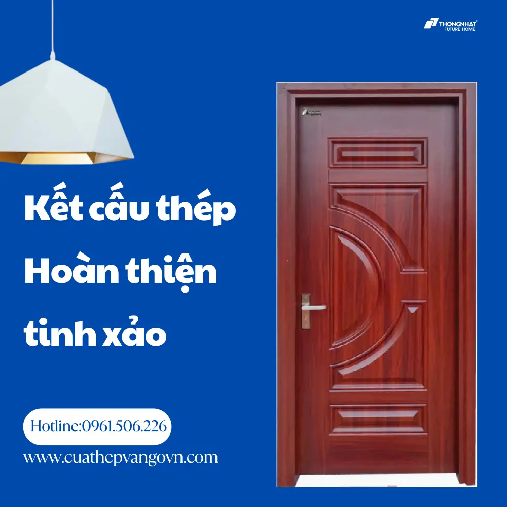 cánh cửa thép vân gỗ